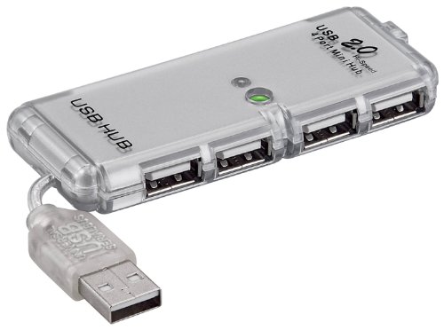 Wentronic USB 2.0 Hi-Speed HUB/Verteiler 4 Port; USB - HUB 4 Port Mini Hub USB 2.0 von Wentronic