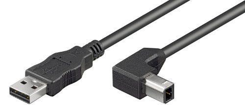 Wentronic USB 2.0 Hi-Speed Kabel; USB AB 050 90° HiSpeed 2.0 SCHWARZ 0.5m von Wentronic