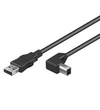 Wentronic USB 2.0 Hi-Speed Kabel; USB AB 050 90° HiSpeed 2.0 SCHWARZ 0.5m von Wentronic