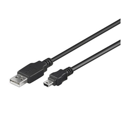 Wentronic USB 2.0 Hi-Speed Kabel; USB MINI-B 5 pin 015 SCHWARZ 0.15m von Wentronic