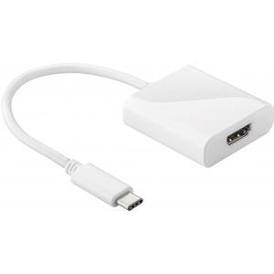 Wentronic USB-C/HDMI - USB-C - HDMI - Männlich/weiblich - Weiß (66259) von Wentronic