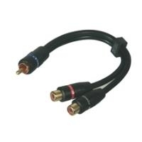 Wentronic goobay - Audio-Splitter - Composite Audio - RCA (S) bis RCA (R) - 20 cm - Doppelisolierung - Schwarz (50930) von Wentronic