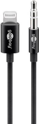 Wentronic goobay - Audiokabel - Lightning männlich bis Stereo Mini-Klinkenstecker männlich - 1,0m - Schwarz - für Apple iPad/iPhone/iPod (Lightning) (66805) von Wentronic