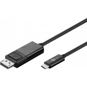 Wentronic goobay - Externer Videoadapter - USB Type-C - DisplayPort - Schwarz - bulk (79295) von Wentronic