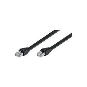 Wentronic goobay - Netzwerkkabel - RJ-45 (M) bis RJ-45 (M) - 1,0m - UTP - CAT 6 - geformt, flach - Schwarz (95380) von Wentronic