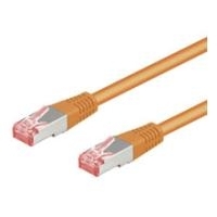Wentronic goobay - Netzwerkkabel - RJ-45 (M) bis RJ-45 (M) - 10,0m - Paare in Metallfolie (PiMf) - CAT 6 - halogenfrei, geformt, ohne Haken - orange (EAN:4040849934698) von Wentronic