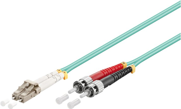 Wentronic goobay - Netzwerkkabel - ST multi-mode (M) bis LC Multi-Mode (M) - 1 m - Glasfaser - 50/125 Mikrometer - OM3 - halogenfrei - Aquamarin (95792) von Wentronic