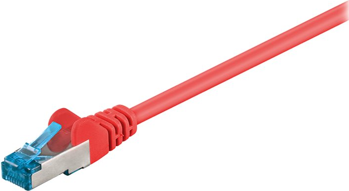 Wentronic goobay - Patch-Kabel - RJ-45 (M) bis RJ-45 (M) - 20,0m - SFTP, PiMF - CAT 6a - halogenfrei, geformt, ohne Haken - Rot (94151) von Wentronic