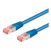 Wentronic goobay - Patch-Kabel - RJ-45 (M) bis RJ-45 (M) - 25,0m - SFTP, PiMF - CAT 6 - geformt - Blau (95643) von Wentronic