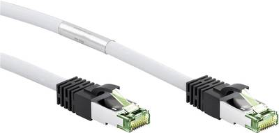 Wentronic goobay - Patch-Kabel - RJ-45 (M) bis RJ-45 (M) - 25 m - SFTP, PiMF - CAT 8.1 - halogenfrei, geformt, ohne Haken, verseilt - weiß (55132) von Wentronic