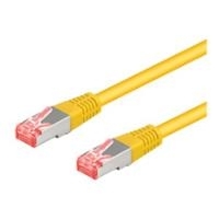 Wentronic goobay - Patch-Kabel - RJ-45 (M) bis RJ-45 (M) - 7,5m - SFTP, PiMF - CAT 6a - halogenfrei, geformt, ohne Haken - Gelb (93847) von Wentronic