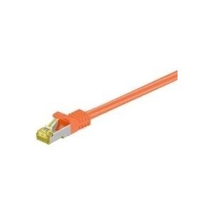 Wentronic goobay - Patch-Kabel - RJ-45 (M) bis RJ-45 (M) - 7.5 m - SFTP, PiMF -Cat.7 Rohkabel - halogenfrei, geformt - orange (91633) von Wentronic