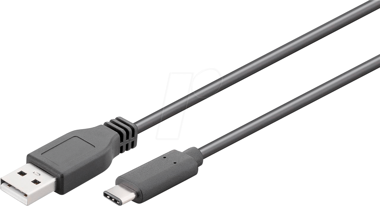 Wentronic goobay - USB-Kabel - USB-C (M) bis USB Typ A (M) - USB 3,1 Gen 2 3 A - 50cm - rund - Schwarz (41073) von Wentronic