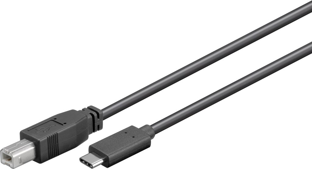 Wentronic goobay - USB-Kabel - USB Type B (M) bis USB-C (M) - USB2.0 - 1,0m - Schwarz (67985) von Wentronic