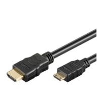 Wentronic goobay - Video- / Audio/ Netzwerkkabel - HDMI mit Ethernet - HDMI, Typ A 19-polig (M) - mini HDMI, Typ C (M) - 1 m - schwarz von Wentronic