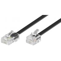 Wentronic goobay Western cable - Telefon-/Netzwerkkabel - RJ-11/RJ-14 (M) bis RJ-45 (M) - 3 m - flach - Schwarz (68530) von Wentronic