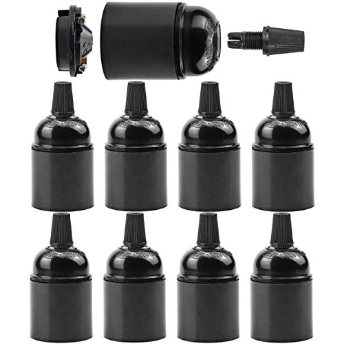 Wenxiaw Wasserdichte Lampenfassung E27 Lampenfüße aus Bakelit E27 Fassung Vintage Baulampenfassung für Edison Glühbirne e27 Vintage Glühbirne Wasserdichte Isolierte Glühbirne Schwarz 8 Stück Wenxiaw Wasserdichte Lampenfassung E27 Lampenfüße aus Bakelit E27 Fassung Vintage Baulampenfassung für Edison Glühbirne e27 Vintage Glühbirne Wasserdichte Isolierte Glühbirne Schwarz 8 Stück von Wenxiaw