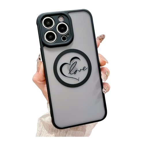 Weonmov Magnetische Schutzhülle für iPhone 13 Pro Max, süßes Herz, Liebe, schlanke, durchscheinende, matte Hartschale, kompatibel mit MagSafe, stoßfeste Kameraschutz-Handyhülle für Frauen und Mädchen Weonmov Magnetische Schutzhülle für iPhone 13 Pro Max, süßes Herz, Liebe, schlanke, durchscheinende, matte Hartschale, kompatibel mit MagSafe, stoßfeste Kameraschutz-Handyhülle für Frauen und Mädchen von Weonmov