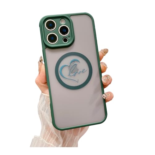 Weonmov Magnetische Schutzhülle für iPhone 16 Pro Max, süßes Herz, Liebe, schlanke, durchscheinende, matte Hartschale, kompatibel mit MagSafe, stoßfeste Kameraschutz-Handyhülle für Frauen und Mädchen Weonmov Magnetische Schutzhülle für iPhone 16 Pro Max, süßes Herz, Liebe, schlanke, durchscheinende, matte Hartschale, kompatibel mit MagSafe, stoßfeste Kameraschutz-Handyhülle für Frauen und Mädchen von Weonmov