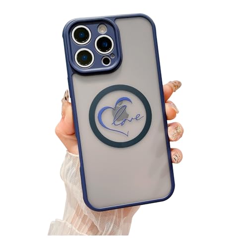 Weonmov Magnetische Schutzhülle für iPhone 16 Pro Max, süßes Herz, Liebe, schlanke, durchscheinende, matte Hartschale, kompatibel mit MagSafe, stoßfeste Kameraschutz-Handyhülle für Frauen und Mädchen Weonmov Magnetische Schutzhülle für iPhone 16 Pro Max, süßes Herz, Liebe, schlanke, durchscheinende, matte Hartschale, kompatibel mit MagSafe, stoßfeste Kameraschutz-Handyhülle für Frauen und Mädchen von Weonmov
