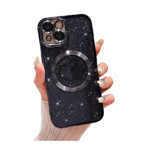 Weonmov Schutzhülle für iPhone 15, glitzernd, klar, Pfoten-Herz, kompatibel mit MagSafe, stark magnetisch, vollständiger Kameralinsenschutz, weich, dünn, niedlich, Schwarz Weonmov Schutzhülle für iPhone 15, glitzernd, klar, Pfoten-Herz, kompatibel mit MagSafe, stark magnetisch, vollständiger Kameralinsenschutz, weich, dünn, niedlich, Schwarz von Weonmov