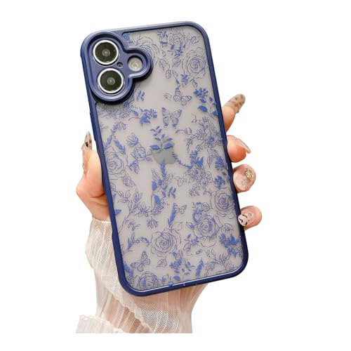 Weonmov Schutzhülle für iPhone 16 Plus, Blumen, Schmetterling, schmal, hart, Polycarbonat, mattiert, stoßfest, Fallschutz, durchscheinend, matt, florale Handyhülle für Damen und Mädchen, 17 cm (6,7 Weonmov Schutzhülle für iPhone 16 Plus, Blumen, Schmetterling, schmal, hart, Polycarbonat, mattiert, stoßfest, Fallschutz, durchscheinend, matt, florale Handyhülle für Damen und Mädchen, 17 cm (6,7 von Weonmov