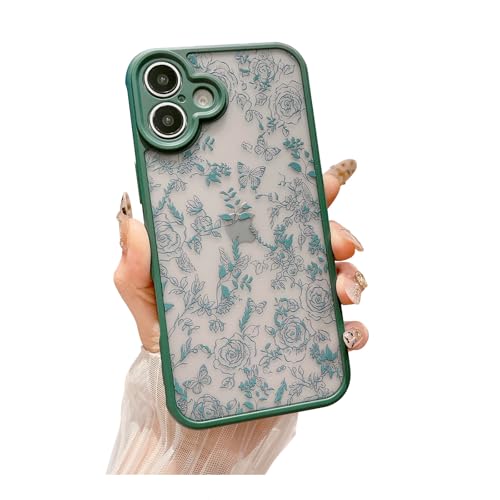 Weonmov Schutzhülle für iPhone 16 Plus, Blumen, Schmetterling, schmal, hart, Polycarbonat, mattiert, stoßfest, Fallschutz, durchscheinend, matt, florale Handyhülle für Damen und Mädchen, 17 cm (6,7 Weonmov Schutzhülle für iPhone 16 Plus, Blumen, Schmetterling, schmal, hart, Polycarbonat, mattiert, stoßfest, Fallschutz, durchscheinend, matt, florale Handyhülle für Damen und Mädchen, 17 cm (6,7 von Weonmov