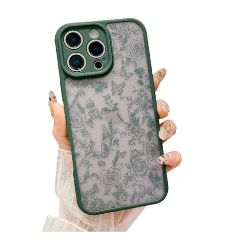Weonmov Schutzhülle für iPhone 16 Pro, Blumen, Schmetterling, schmal, hart, Polycarbonat, mattiert, stoßfest, Fallschutz, durchscheinend, matt, florale Handyhülle für Damen und Mädchen, 16 cm (6,3 Weonmov Schutzhülle für iPhone 16 Pro, Blumen, Schmetterling, schmal, hart, Polycarbonat, mattiert, stoßfest, Fallschutz, durchscheinend, matt, florale Handyhülle für Damen und Mädchen, 16 cm (6,3 von Weonmov