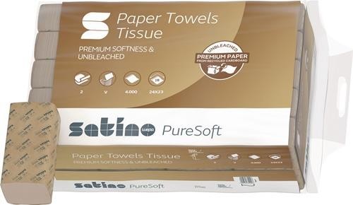 Wepa Handtuchpapier Satino PureSoft 2-lag.soft beige L230xB240ca.mm 20x200 Tü von Wepa