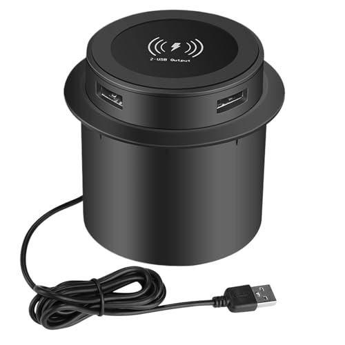 Weqizuerqi Unsichtbares drahtloses Ladegerät, unter Desk Wireless Charger - USB unsichtbarer drahtloser Ladung,Smart Multifunktionales Handyzubehör für Schreibtisch, Schalter, Bett, Wohnzimmer, Weqizuerqi Unsichtbares drahtloses Ladegerät, unter Desk Wireless Charger - USB unsichtbarer drahtloser Ladung,Smart Multifunktionales Handyzubehör für Schreibtisch, Schalter, Bett, Wohnzimmer, von Weqizuerqi