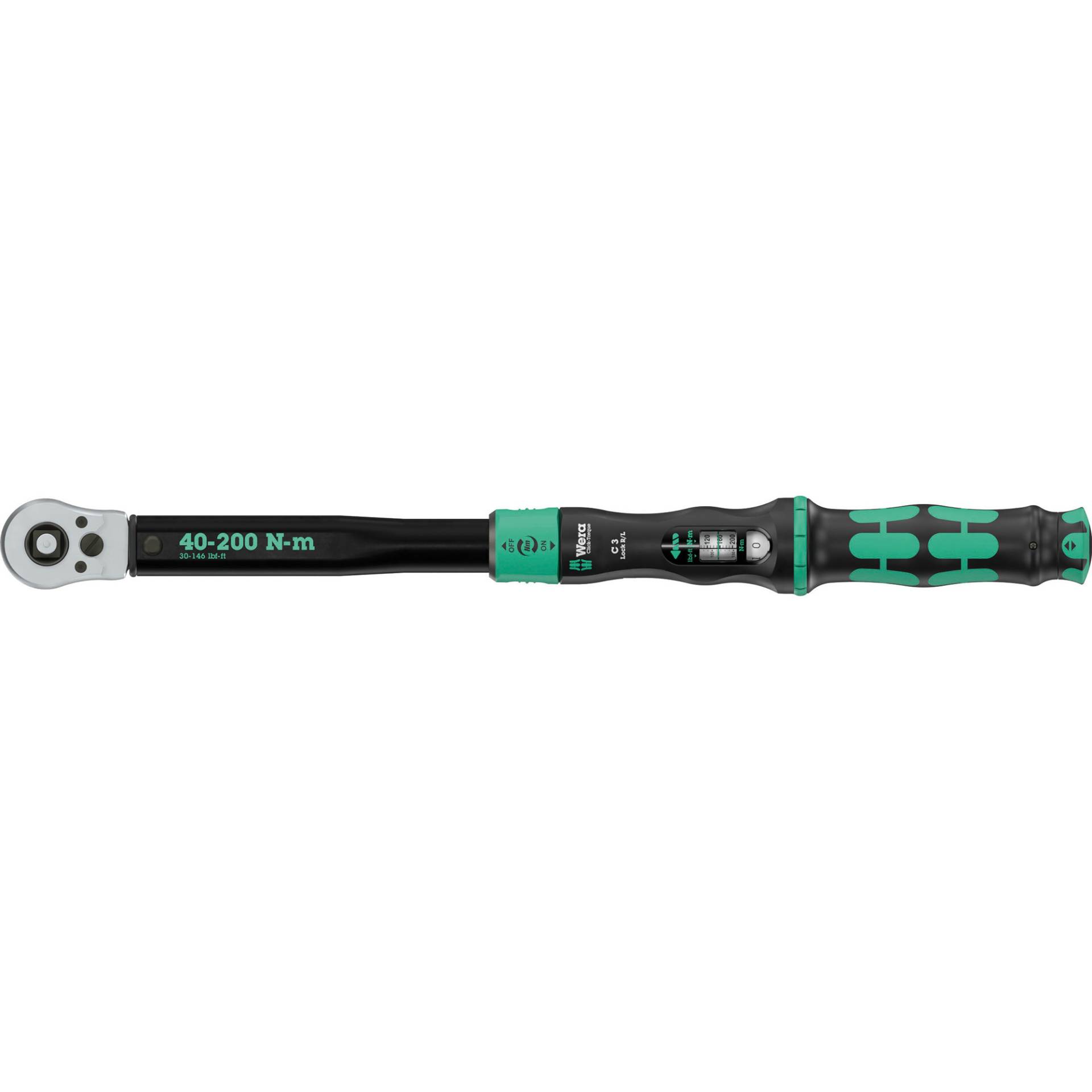 Drehmomentschlüssel mit Durchsteckvierkant Click-Torque Lock C 3 R/L Drehmomentschlüssel mit Durchsteckvierkant Click-Torque Lock C 3 R/L von Wera