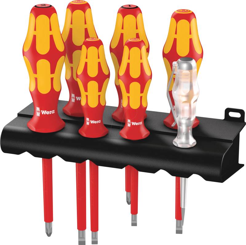 WERA 05006148001 - Schraubendrehersatz Kraftform Plus, gemischt, 7-teilig von Wera