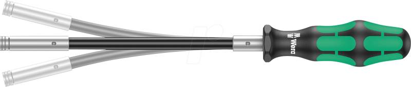 WERA 05028161001 - Bithalter, 393S Kompakt Bit-Handhalter, extra slim, flexibler Sc von Wera