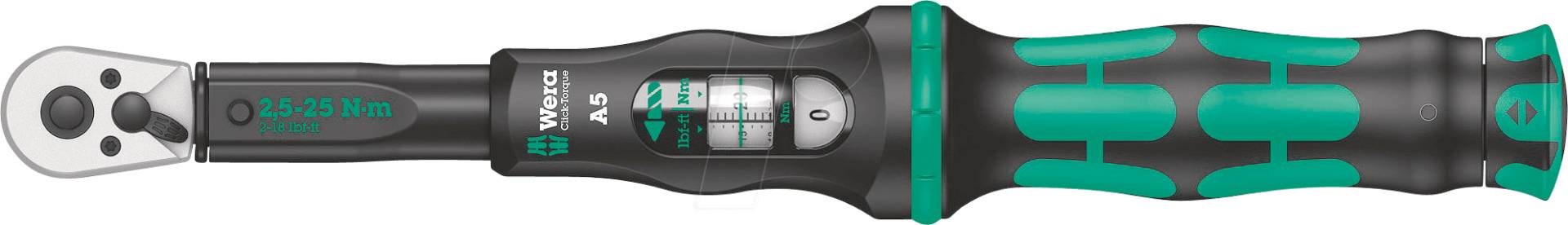 WERA 05075604001 - Drehmomentschlüssel, 2,5-25 Nm, 1/4´´ von Wera