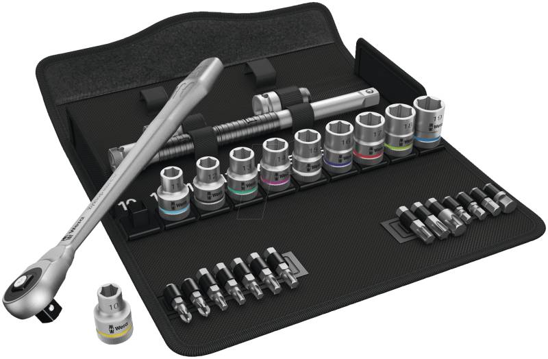 WERA 5004077001 - Steckschlüsselsatz, Multi, 1/2”, Zyklop Metal, 28-teilig von Wera