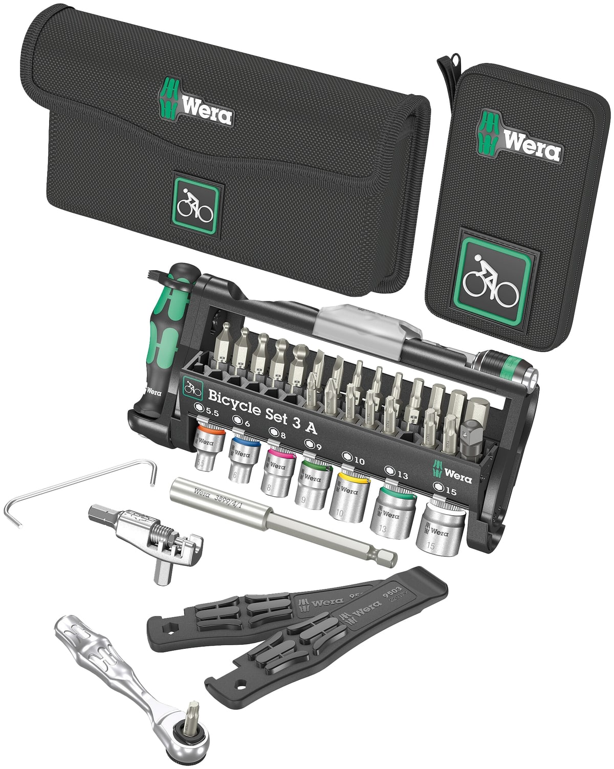 WERA Fahrrad-Werkzeugset Bicycle Set 3 A, 05004183001, 40-teilig von Wera