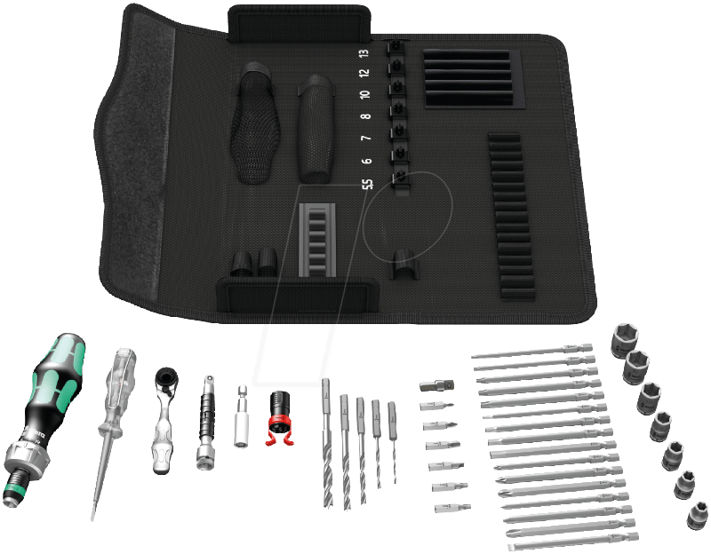 WERA KK H1 - Werkzeugsatz, Schraubset, Holz H1, 41-teilig von Wera