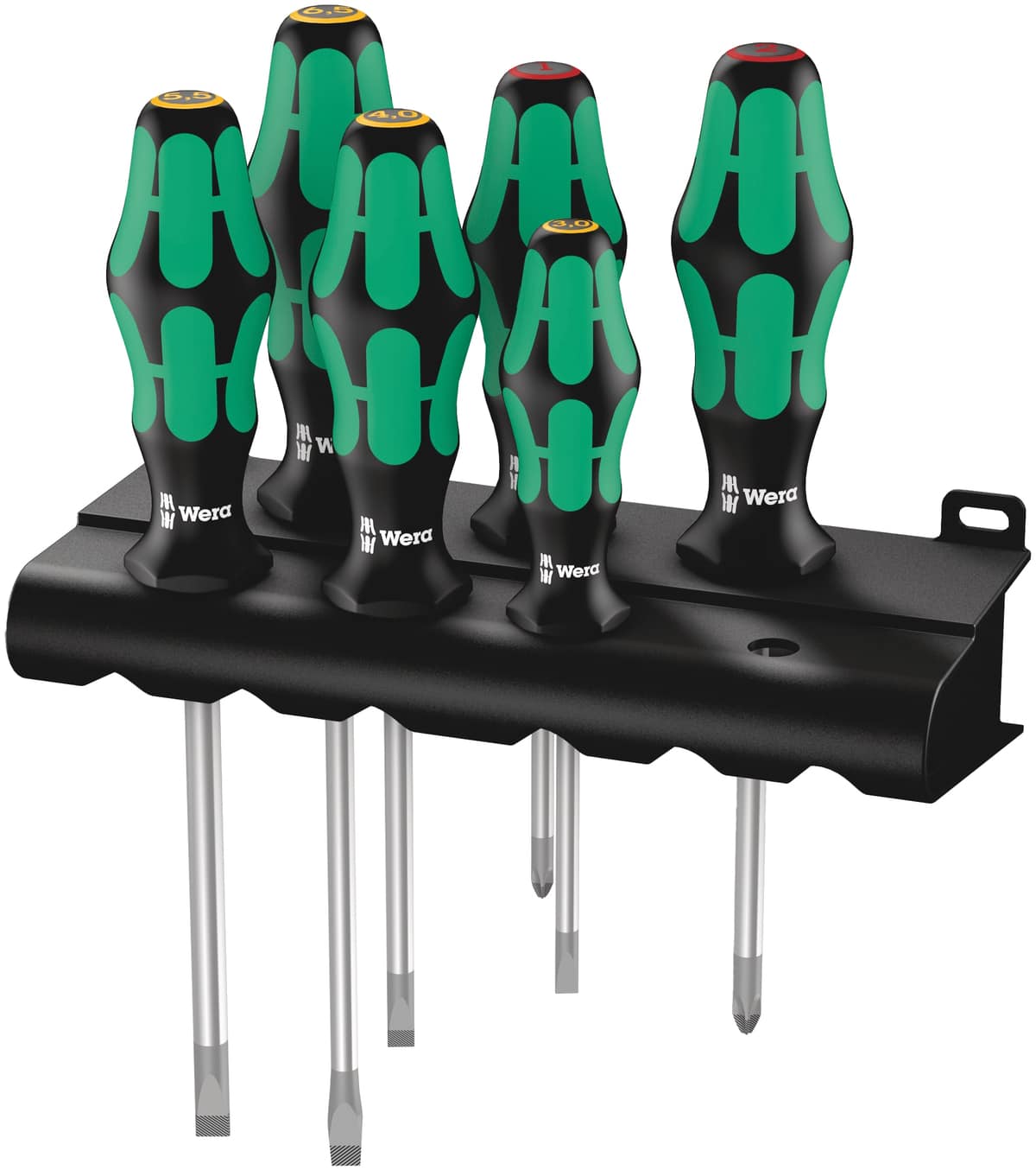 WERA Schraubendreher-Set, 05105650001, 334/6 Rack Kraftform Plus Lasertip, 6‑teilig WERA Schraubendreher-Set, 05105650001, 334/6 Rack Kraftform Plus Lasertip, 6‑teilig von Wera