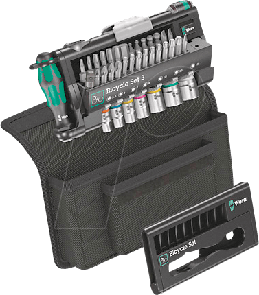 Wera 05004172001 - Fahrrad-Werkzeug-Set - Schwarz - Grün - T10,T15,T20,T25,T27,T30,T40 - 210 mm - 65 mm - 110 mm (05004172001) von Wera