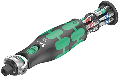 Wera 05004280001 8009 Zyklop Pocket Set 1, Knarren Satz, 13-teilig, Schwarz-grün von Wera