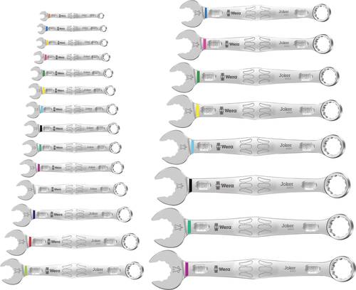 Wera 05020232001 6003 Joker 22 Set 1 Ring-Maulschlüssel-Satz 22teilig von Wera