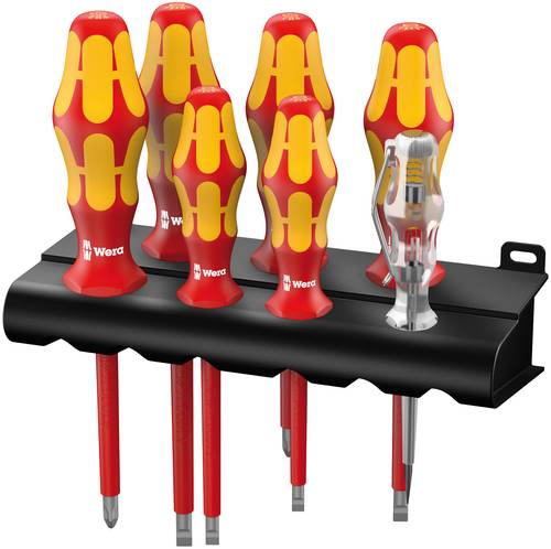 Wera 160 i/7 Rack VDE Schraubendreher-Set 7teilig Schlitz, Kreuzschlitz Phillips Wera 160 i/7 Rack VDE Schraubendreher-Set 7teilig Schlitz, Kreuzschlitz Phillips von Wera