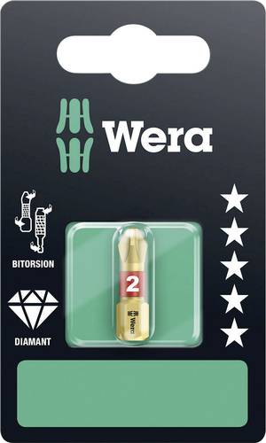 Wera 851/1 BDC SB SiS 05073333001 Kreuzschlitz-Bit PH 2 Werkzeugstahl diamantbeschichtet, legiert D von Wera