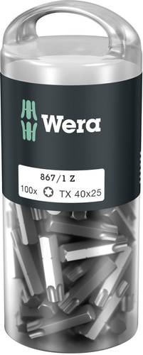 Wera 867/1 Z TORX® DIY 100 SiS 3566990 Torx-Bit T 40 Werkzeugstahl legiert, zähhart D 6.3 100St. von Wera