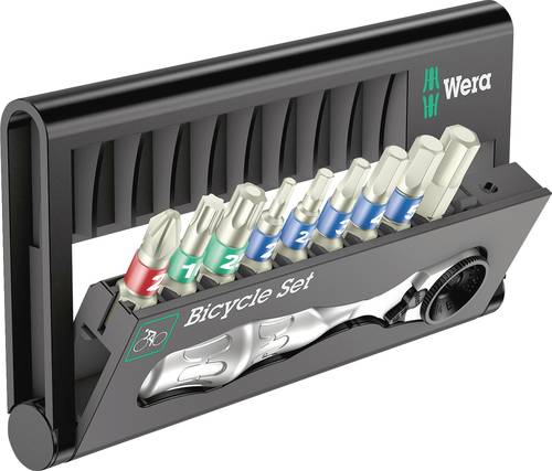 Wera Bicycle Set 9 05004177001 Bit-Set Kreuzschlitz Phillips, TORX, Innen-Sechskant, Außen-Vierkant von Wera