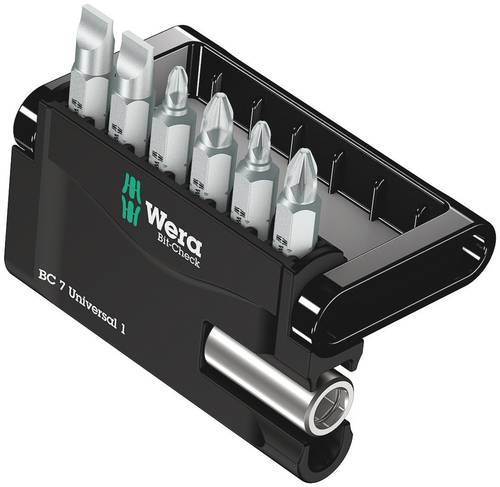 Wera Bit-Check 7 Universal 4 05135810001 Bit-Set 7teilig Kreuzschlitz Phillips, Kreuzschlitz Pozidri von Wera