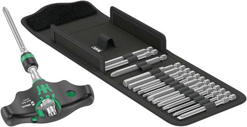 Wera Kraftform Kompakt 400 RA Set 1 Bit-Schraubendreher 17teilig Kreuzschlitz Phillips, Kreuzschlitz von Wera