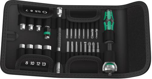 Wera Kraftform Kompakt Zyklop Steckschlüssel-Bit-Einsatz-Set metrisch 1/4  (6.3 mm) 26teilig 0505 von Wera