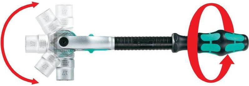 Wera Zyklop Speed 8000 C - Ratschenschraubenschlüssel - 277 mm - 1/2 (05003600001) von Wera