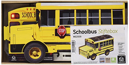 Werkhaus Stiftebox Schoolbus, 250 g, 9 x 11 x 22 cm von Werkhaus